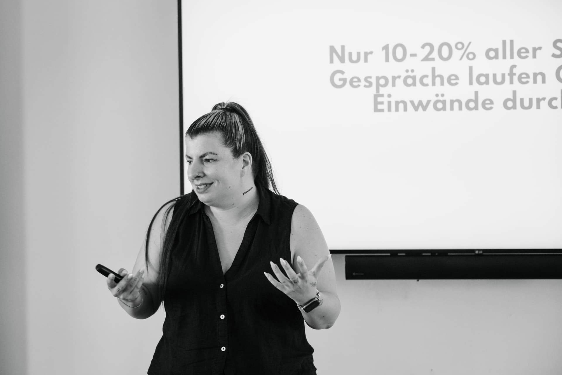Präsentation mit Folien zur Sales-Session