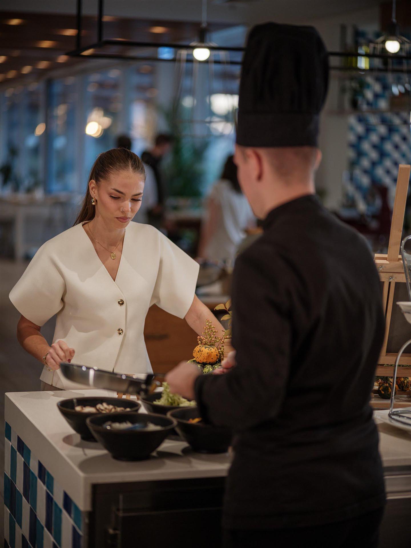 Show-Cooking im Hotelrestaurant